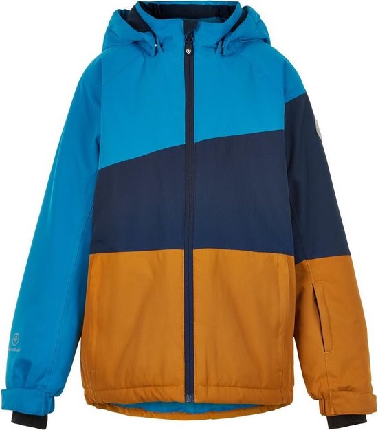 Gemoedsrust Okkernoot Mobiliseren Color Kids - Ski-jas voor jongens - Colorblock -  Lichtblauw/Donkerblauw/Honing - maat 92cm | bol.com