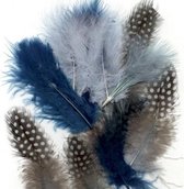 Vaessen Creative Marabou - feathers & guinea fowl - 5-13cm - Ocean