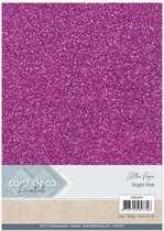 Card Deco Essentials Glitter Paper Bright Pink