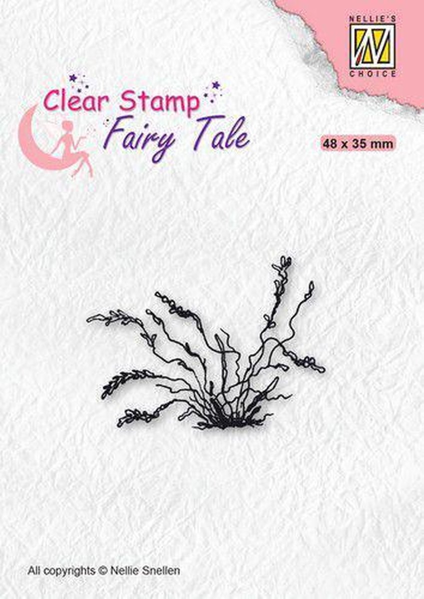FTCS027 stempel Nellie Snellen - Clearstamp silhouette - Fairy serie - bloeiend gras - siergras