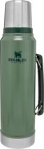Stanley Classic Legendary Thermosfles 1L - Houdt 24 Uur Warm Of Koud - Lekvrij - Vaatwasserbestendig - BPA-Vrij - Voor Koffie, Thee en Meer - Roestvrijstalen Thermoskan 1 Liter - Hammertone Green