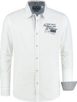 Camp David ® Shirt met gestreepte banden op de mouwen, wit