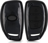 kwmobile autosleutelhoes voor Hyundai Kia 3-knops autosleutel Keyless Go - Harcover sleutelhoes in zwart