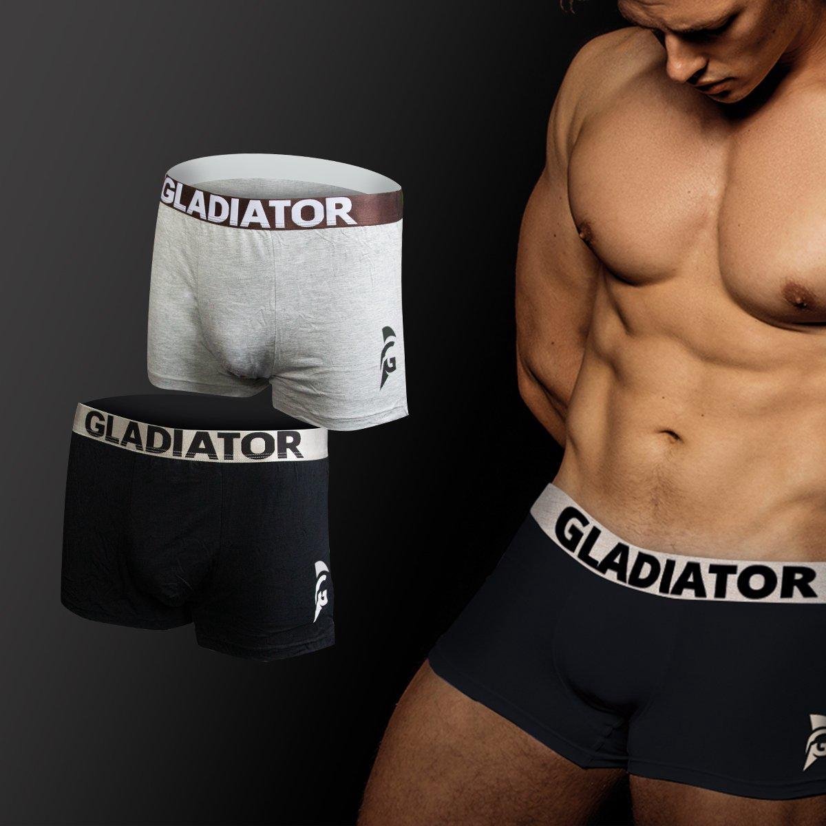 Gladiator Sports Bamboe Boxershorts 2-pack - Grijs/Zwart