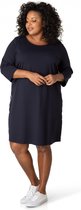 YESTA Amilia Jurk - Dark Blue/Ecru - maat 2(50)