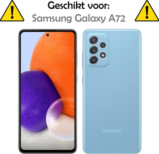 Coque Samsung A72 Avec 2 Protecteurs D'écran - Samsung Galaxy A72 - Siliconen Samsung A72 Avec 2 Protecteurs D'écran - Rouge