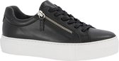 5th avenue Zwarte leren sneaker sierrits - Maat 39
