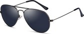 Aviator - Piloten Zonnebril Gun Metal | Grijs / Zwart | Unisex | Fashion Favorite