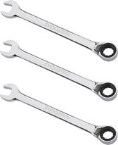 Datona® Omschakelbare ringratelsleutel - 11 mm - 3 stuks
