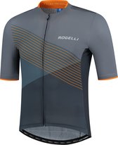 Rogelli Spike Fietsshirt - Korte Mouwen - Heren - Grijs, Oranje - Maat XL