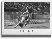 Walljar - NEC - AZ 67 '80 III - Zwart wit poster met lijst