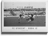 Walljar - FC Utrecht - Roda JC '79 - Zwart wit poster met lijst