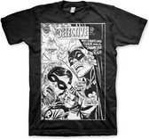 DC Comics Batman Heren Tshirt -2XL- Dynamic Duo Distressed Zwart