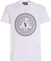 Versace Jeans Couture V-Embleem T-shirt Wit  heren maat L