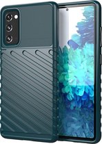 Samsung Galaxy S20FE Hoesje - Mobigear - Groove Serie - TPU Backcover - Groen - Hoesje Geschikt Voor Samsung Galaxy S20FE
