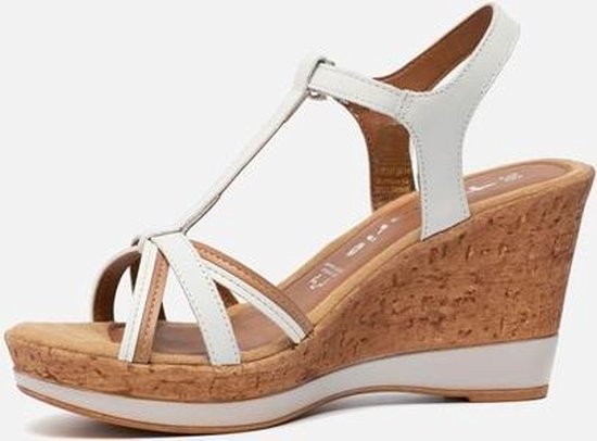 Tamaris sleehak zwart wit stipjes - Vermeulen Modeschoenen Dongen