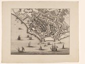 Poster Historische Oude Kaart Vlissingen 1774 - Vintage Stadsplattegrond - Large 50x70