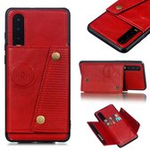 Lederen beschermhoes voor Huawei P30 (rood)