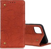 Voor Galaxy Note10 Lite / A81 koperen gesp retro gekke paard textuur horizontale flip lederen tas met houder & kaartsleuven & portemonnee (bruin)