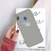 Voor Galaxy A30 Little Fish Pattern Frosted TPU beschermhoes (grijs)