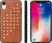 Star Series Retro Crazy Horse Texture PU lederen tas voor iPhone XR (bruin)