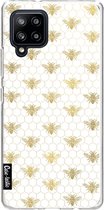 Casetastic Samsung Galaxy A42 (2020) 5G Hoesje - Softcover Hoesje met Design - Golden Honey Bee Print