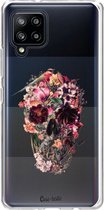 Casetastic Samsung Galaxy A42 (2020) 5G Hoesje - Softcover Hoesje met Design - Transparent Skull Print