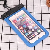 PVC transparante universele IPX8 waterdichte tas met draagkoord voor smartphones onder 6,3 inch (blauw)