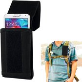 Stylish Outdoor Water Resistant Fabric Cell Phone hoesje, Size: approx. 17cm x 8.3cm x 3.5cm(zwart)