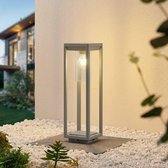 Lindby - Sokkellamp - 1licht - aluminium, kunststof - H: 50 cm - E27 - zilvergrijs