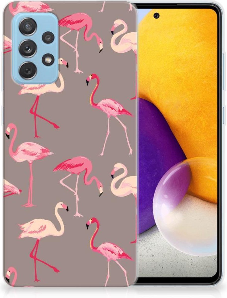 Samsung Galaxy A72 TPU Hoesje Flamingo
