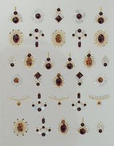 Nail Art Stickers - Nagel Stickers - Korneliya 3D Nail Jewels DeLuxe - DL13 Shiny Amber