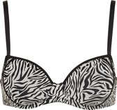 Sapph Mistress Padded Bra Dames Zebra Print-80D