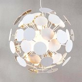 Lindby - hanglamp - 5 lichts - kunststof, metaal - E14 - wit, chroom