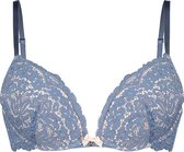 Hunkemöller Dames Lingerie Voorgevormde push-up beugel bh Rose  - Blauw - maat B80