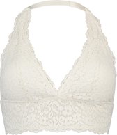 Hunkemöller Dames Lingerie Halter bralette Rose  - Wit - maat S