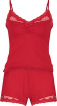 Hunkemöller Dames Nachtmode Korte pyjama set  - Rood - maat M