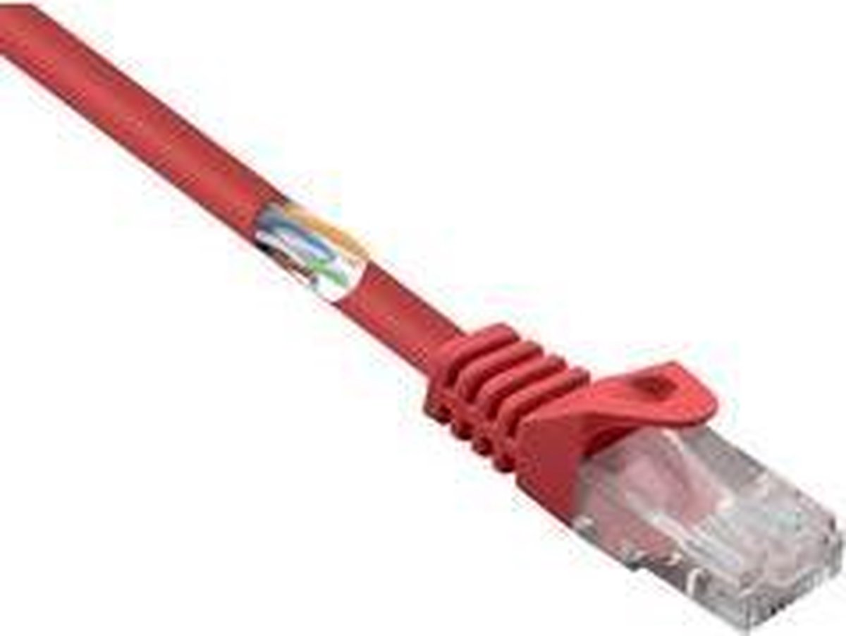Basetech BT-2272250 RJ45 Netwerkkabel, patchkabel CAT 5e U/UTP 3.00 m Rood Snagless 1 stuk(s)