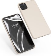 kwmobile telefoonhoesje voor Apple iPhone 11 Pro Max - Hoesje met siliconen coating - Smartphone case in crème
