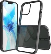 Voor iPhone 12 Pro Max schokbestendig krasbestendig TPU + acryl beschermhoes (zwart)