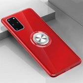 Voor Galaxy S20 Ultradunne TPU-beschermhoes met 360 graden rotatiehouder (rood)