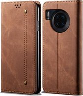 Voor Huawei Mate 30 Denim Textuur Casual Stijl Horizontale Flip Leren Case met Houder & Kaartsleuven & Portemonnee (Bruin)