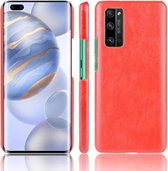 Voor Huawei Honor 30 Pro Shockproof Litchi Texture PC + PU Case (Rood)