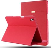Voor iPad Pro 11 inch GEBEI PU + TPU horizontale flip beschermhoes met houder en kaartsleuven (rose rood)