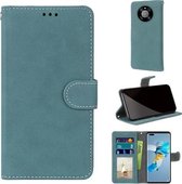 Voor Huawei Mate 40 Pro Retro Frosted Horizontale Flip PU lederen hoes met houder & kaartsleuven & portemonnee & fotolijst (blauw)