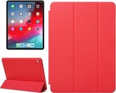 Horizontale flip-case in effen kleur voor iPad Pro 11 inch (2018), met drie-uitklapbare houder en wek- / slaapfunctie (rood)