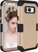 Voor Galaxy S8 + / G955 Dropproof 3 in 1 siliconen hoes voor mobiele telefoon (goud)