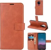 Voor Nokia 5.4 Retro Kalfspatroon Gesp Horizontale Flip Leren Case met Houder & Kaartsleuven & Portemonnee (Lichtbruin)