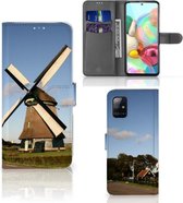 GSM Hoesje Geschikt voor Samsung Galaxy A71 Mobiel Bookcase Molen