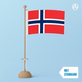 Tafelvlag Noorwegen 10x15cm | met standaard